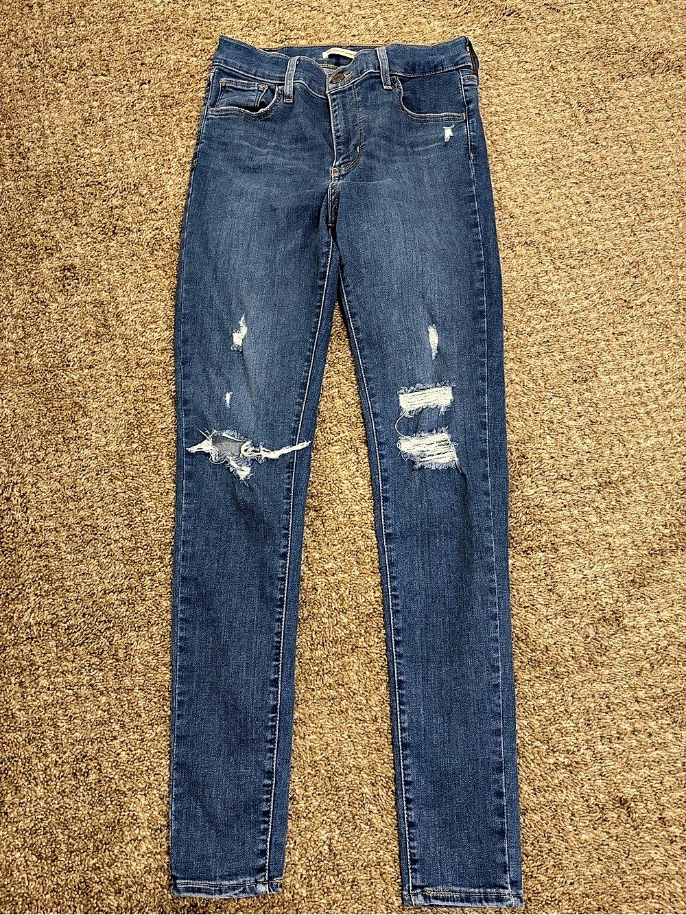 Levi's 720 High Rise Super Skinny Jeans Blue Waist 26